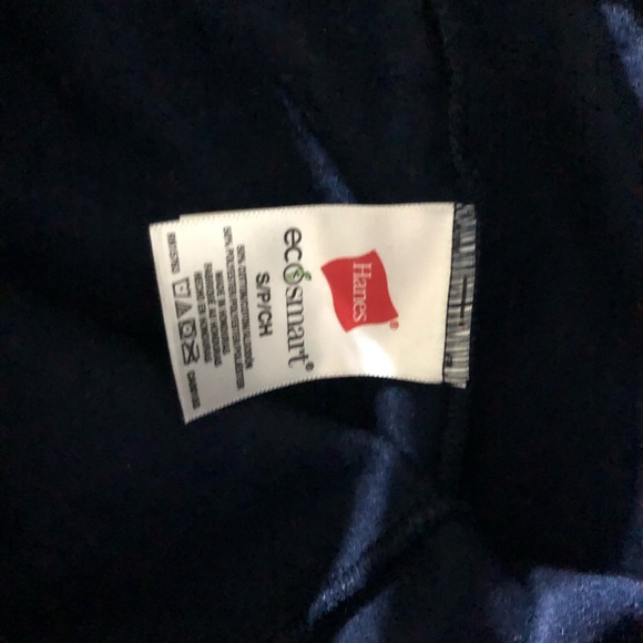 Hanes navy blue comfy cotton sweat pants with front pockets and one back pocket - Picture 6 of 11